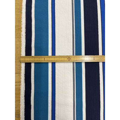 画像3: 生地：ポリエステル 2WAYストレッチ（ホワイト×ブルー）