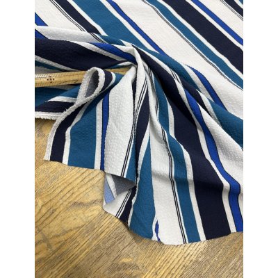 画像6: 生地：ポリエステル 2WAYストレッチ（ホワイト×ブルー）