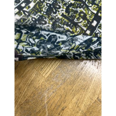 画像5: 生地：ポリエステル 楊柳プリント（キナリ×グリーン・ブラック）