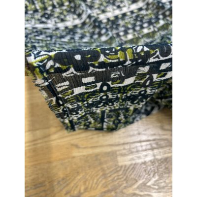 画像7: 生地：ポリエステル 楊柳プリント（キナリ×グリーン・ブラック）