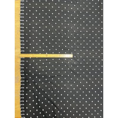 画像2: 生地：ポリエステル ジョーゼット スノーカット（黒／白ドット）