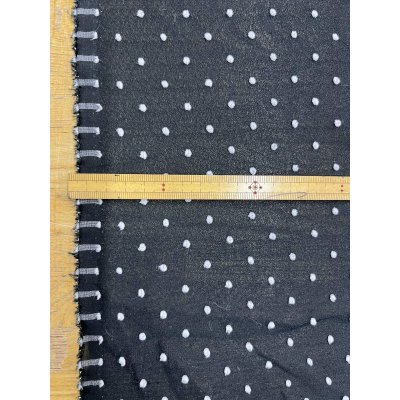 画像3: 生地：ポリエステル ジョーゼット スノーカット（黒／白ドット）