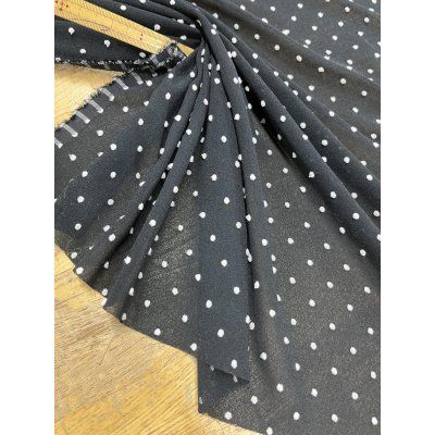画像6: 生地：ポリエステル ジョーゼット スノーカット（黒／白ドット）