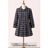 生地：綿100％ チェック柄（紺／茶／白）