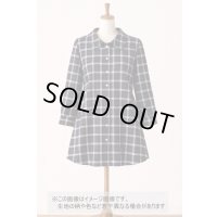 生地：綿100％ チェック柄（紺／茶／白）