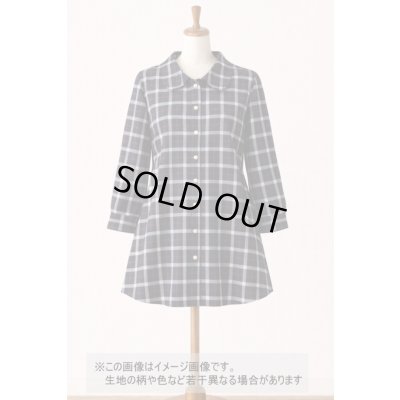 画像1: 生地：綿100％ チェック柄（紺／茶／白）