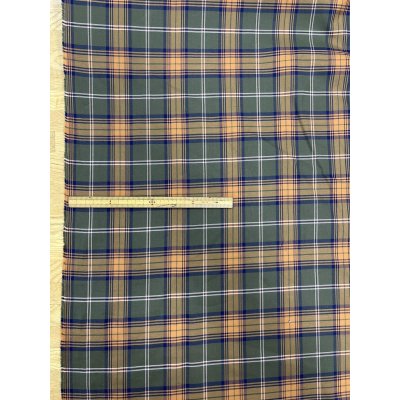 画像2: 生地：綿100％ チェック柄（カーキ／オレンジ）