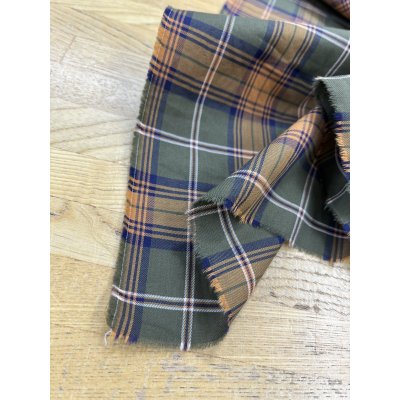 画像8: 生地：綿100％ チェック柄（カーキ／オレンジ）