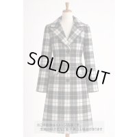 生地：ウール100％ チェックラメ（ホワイト／ブラック）