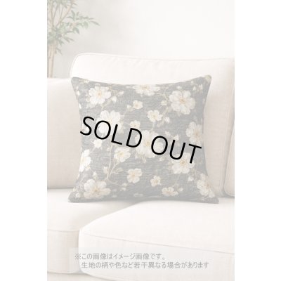 画像1: 生地：ポリエステル100％ フローラルジャカード（ブラック／ゴールド）