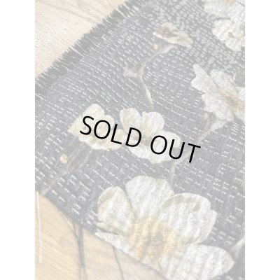 画像7: 生地：ポリエステル100％ フローラルジャカード（ブラック／ゴールド）