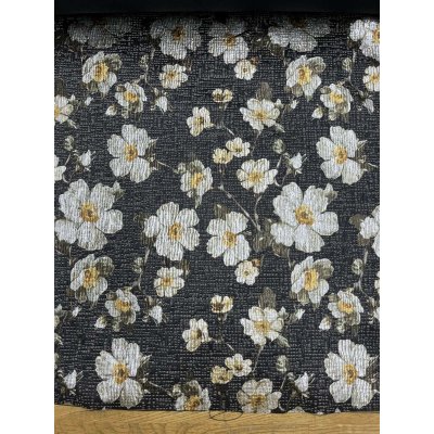 画像8: 生地：ポリエステル100％ フローラルジャカード（ブラック／ゴールド）