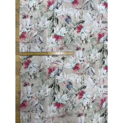 画像2: 生地：ポリエステル100％ フローラルプリント（ヴィンテージクリーム）