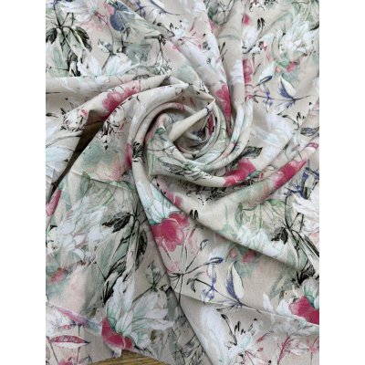 画像7: 生地：ポリエステル100％ フローラルプリント（ヴィンテージクリーム）