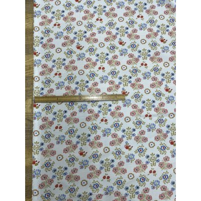 画像2: 生地：ポリエステル100％ レトロフラワー（オフホワイト）