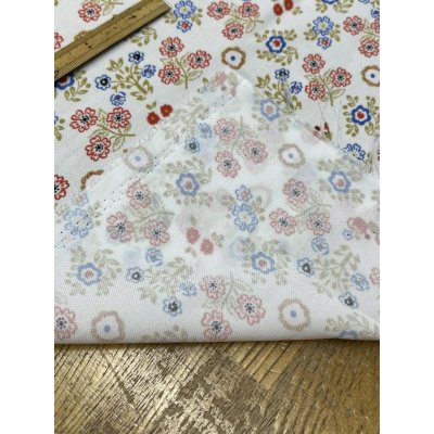 画像4: 生地：ポリエステル100％ レトロフラワー（オフホワイト）