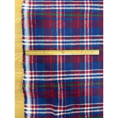 画像3: 生地：綿100％ チェック柄（赤／ブルーライン）