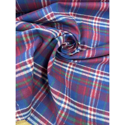画像6: 生地：綿100％ チェック柄（赤／ブルーライン）