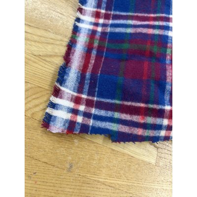 画像7: 生地：綿100％ チェック柄（赤／ブルーライン）