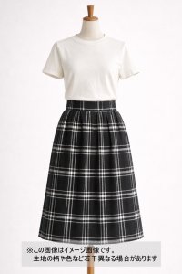 生地：綿100％ チェック柄（黒／白）