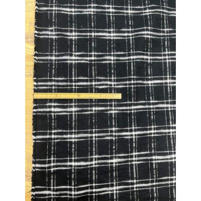 画像2: 生地：綿100％ チェック柄（黒／白）