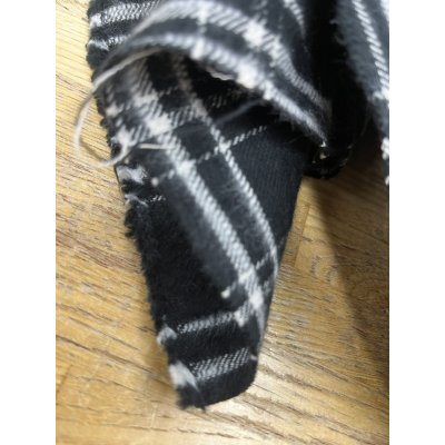 画像8: 生地：綿100％ チェック柄（黒／白）