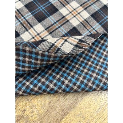 画像6: 生地：コットンチェック リバーシブル（ベージュ）