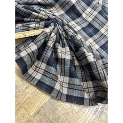 画像7: 生地：コットンチェック リバーシブル（ベージュ）