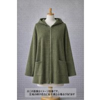 生地：綿ポリエステル 霜降りテレコニット（杢グリーン）