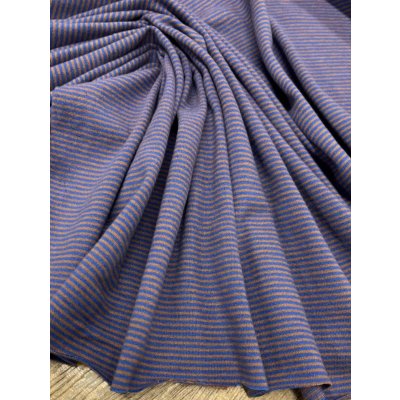 画像6: 生地：ポリエステル100％ ボーダー2WAYストレッチニット（茶／青）