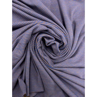 画像7: 生地：ポリエステル100％ ボーダー2WAYストレッチニット（茶／青）