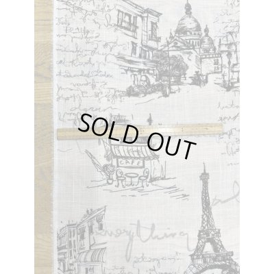 画像3: 生地：ポリエステル100％ パリ風景柄プリント（白×黒）
