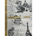 画像3: 生地：ポリエステル100％ パリ風景柄プリント（白×黒） (3)