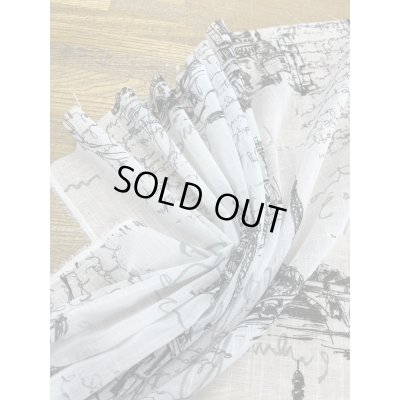 画像5: 生地：ポリエステル100％ パリ風景柄プリント（白×黒）
