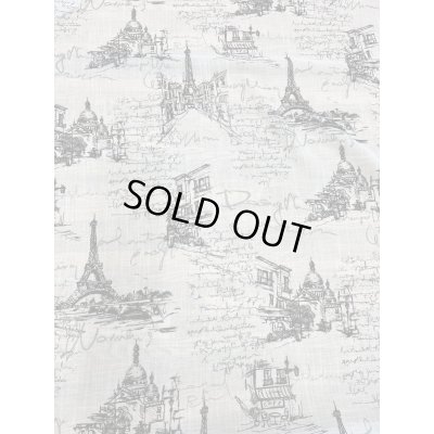 画像7: 生地：ポリエステル100％ パリ風景柄プリント（白×黒）