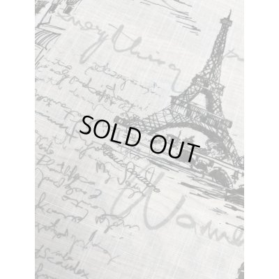 画像8: 生地：ポリエステル100％ パリ風景柄プリント（白×黒）