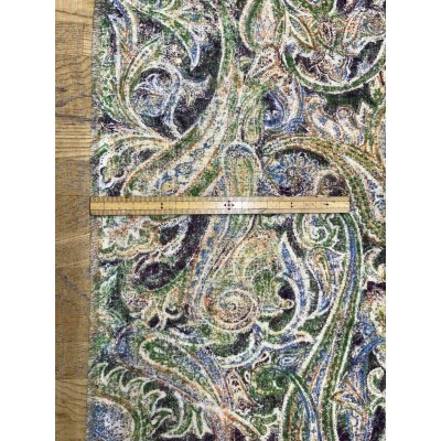 画像3: 生地：ポリエステル100％ ペイズリー柄プリント（グリーン系）