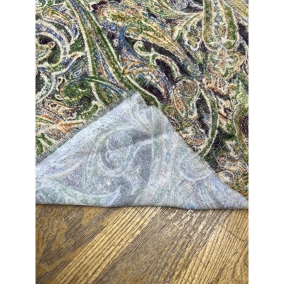 画像4: 生地：ポリエステル100％ ペイズリー柄プリント（グリーン系）