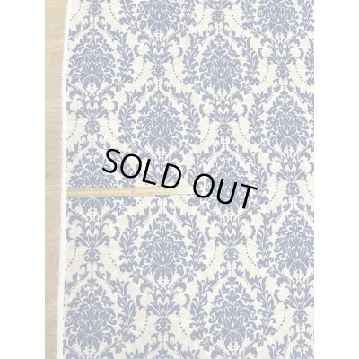 画像2: 生地：ポリエステル100％ ダマスク柄プリント（ベージュ×ブルー）