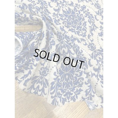 画像6: 生地：ポリエステル100％ ダマスク柄プリント（ベージュ×ブルー）