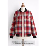 生地：綿100%ヘビーツイルチェック柄（レッド×ブルー）