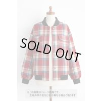 生地：綿100%ヘビーツイルチェック柄（レッド×ブルー）