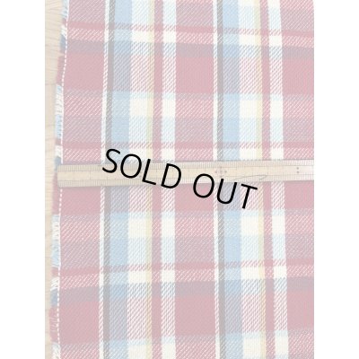 画像3: 生地：綿100%ヘビーツイルチェック柄（レッド×ブルー）