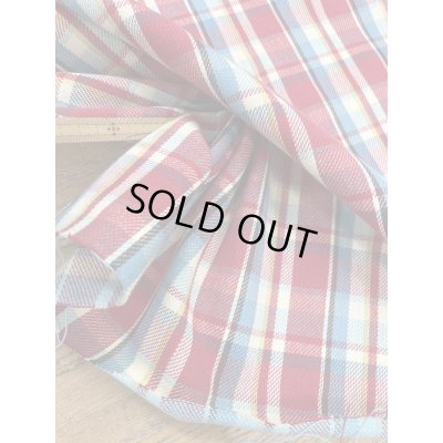 画像6: 生地：綿100%ヘビーツイルチェック柄（レッド×ブルー）