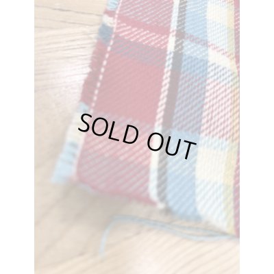 画像8: 生地：綿100%ヘビーツイルチェック柄（レッド×ブルー）