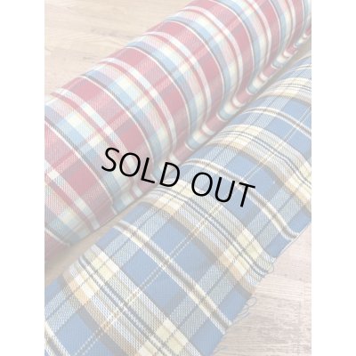 画像9: 生地：綿100%ヘビーツイルチェック柄（レッド×ブルー）