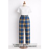 生地：綿100%ヘビーツイルチェック柄（ブルー×イエロー）