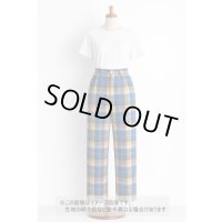 生地：綿100%ヘビーツイルチェック柄（ブルー×イエロー）