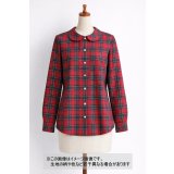 生地：綿100％ タータンチェック（レッド×ネイビー）