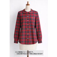 生地：綿100％ タータンチェック（レッド×ネイビー）